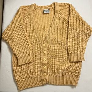 CSL Sweater Cherry Stix LTD knit‎ cardigan button front oversized small Vintage
